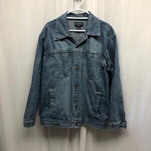 Steve and Barrys Jean Jacket Mens Size Large Trucker Blue Denim Western Casual